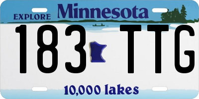 MN license plate 183TTG