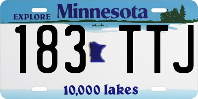 MN license plate 183TTJ