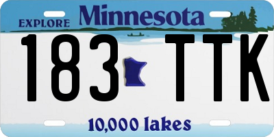 MN license plate 183TTK
