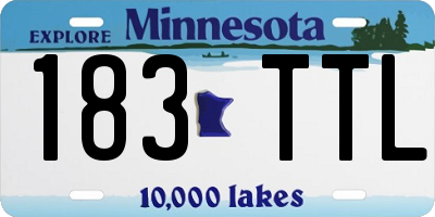 MN license plate 183TTL