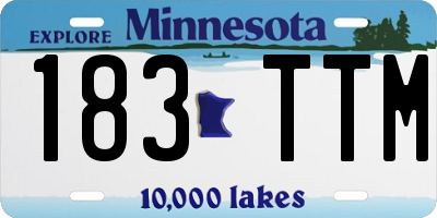 MN license plate 183TTM