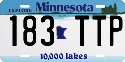 MN license plate 183TTP