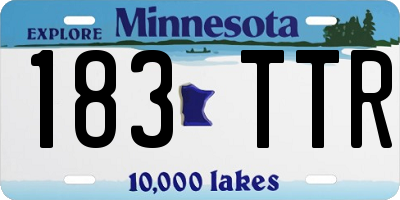 MN license plate 183TTR