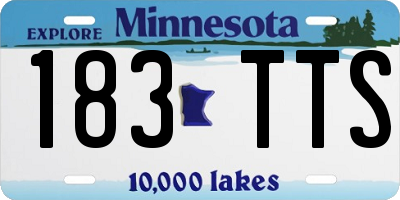 MN license plate 183TTS
