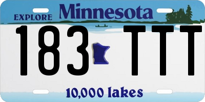 MN license plate 183TTT
