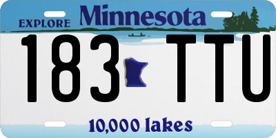 MN license plate 183TTU