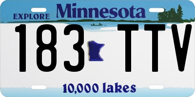 MN license plate 183TTV