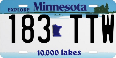 MN license plate 183TTW