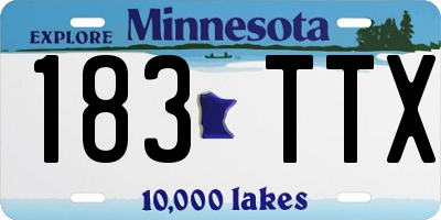 MN license plate 183TTX