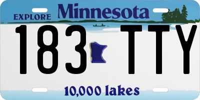 MN license plate 183TTY