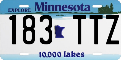 MN license plate 183TTZ