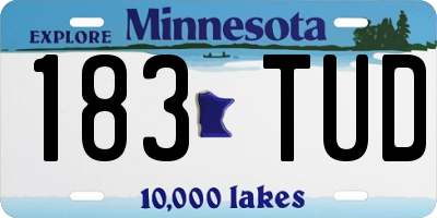MN license plate 183TUD