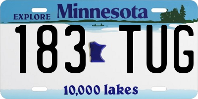 MN license plate 183TUG