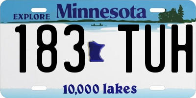 MN license plate 183TUH