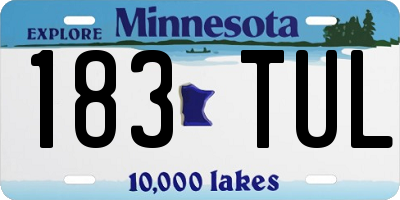 MN license plate 183TUL