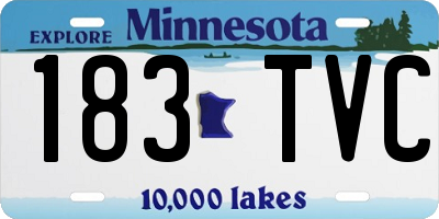 MN license plate 183TVC