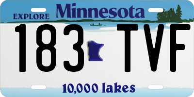MN license plate 183TVF