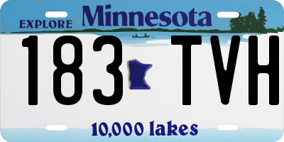 MN license plate 183TVH