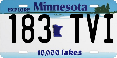MN license plate 183TVI