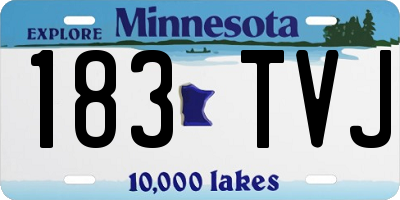 MN license plate 183TVJ
