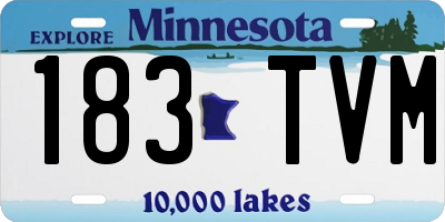 MN license plate 183TVM