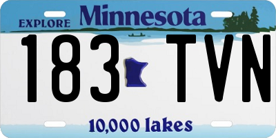 MN license plate 183TVN