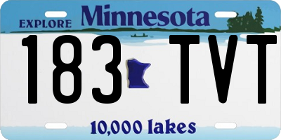 MN license plate 183TVT