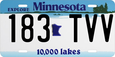 MN license plate 183TVV
