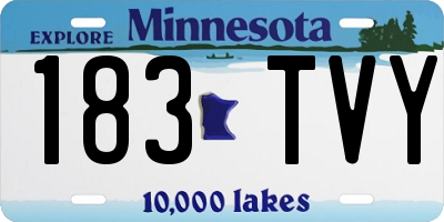 MN license plate 183TVY