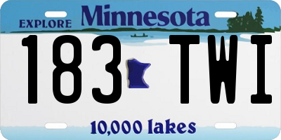 MN license plate 183TWI