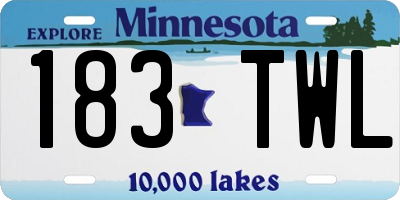 MN license plate 183TWL