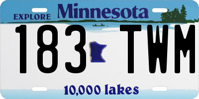 MN license plate 183TWM