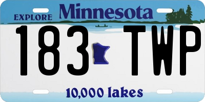 MN license plate 183TWP