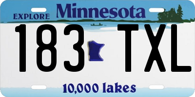 MN license plate 183TXL
