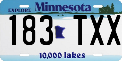 MN license plate 183TXX