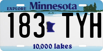 MN license plate 183TYH