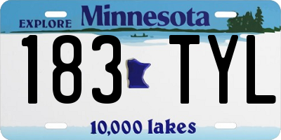MN license plate 183TYL