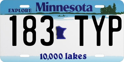 MN license plate 183TYP