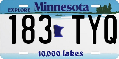 MN license plate 183TYQ