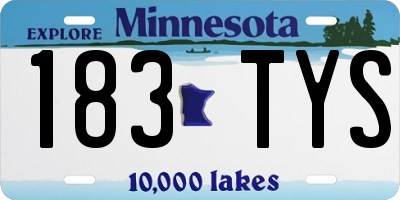 MN license plate 183TYS