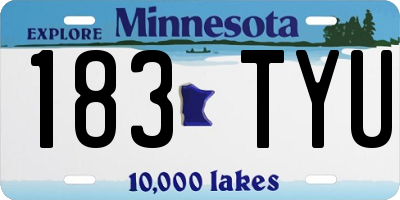 MN license plate 183TYU
