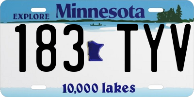 MN license plate 183TYV