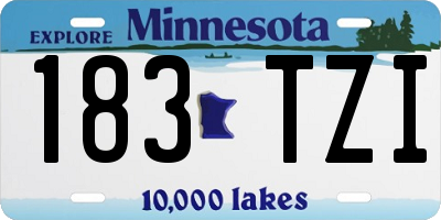 MN license plate 183TZI
