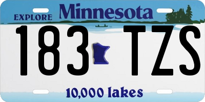 MN license plate 183TZS