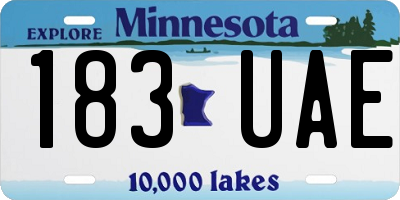 MN license plate 183UAE