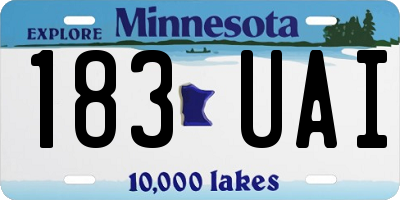 MN license plate 183UAI
