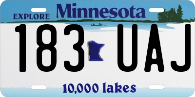 MN license plate 183UAJ