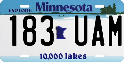 MN license plate 183UAM