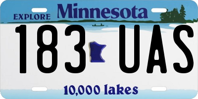MN license plate 183UAS