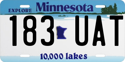 MN license plate 183UAT